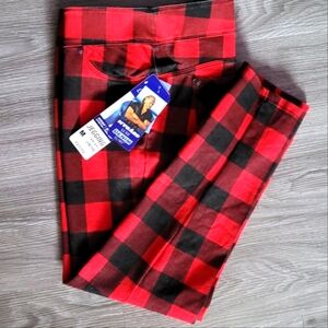 NYGARD LUXE DENIM SLIMS  4 WAY STRETCH Buffalo Plaid Jeggings NWT Size M